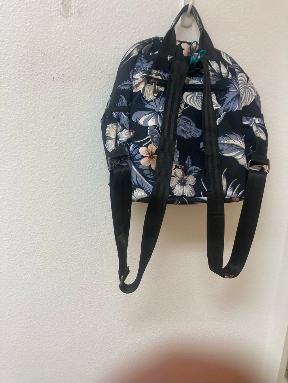 AM HOO Black Floral Lunch Backpack
